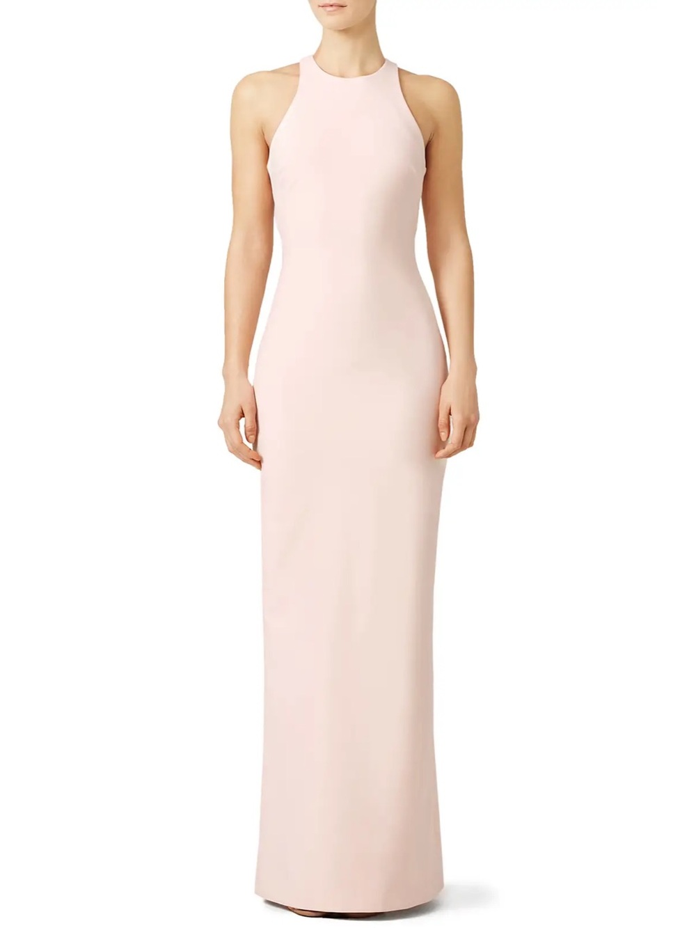 Elizabeth and James Blush Orley Bow Back Maxi Gown size 2 in excellent condition